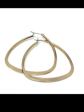 Gold-Tone Sculpted Hoop Earrings - Women Jewelry